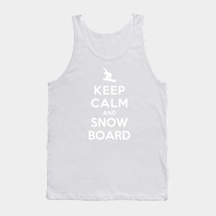 Keep Calm and Snowboard On Tank Top